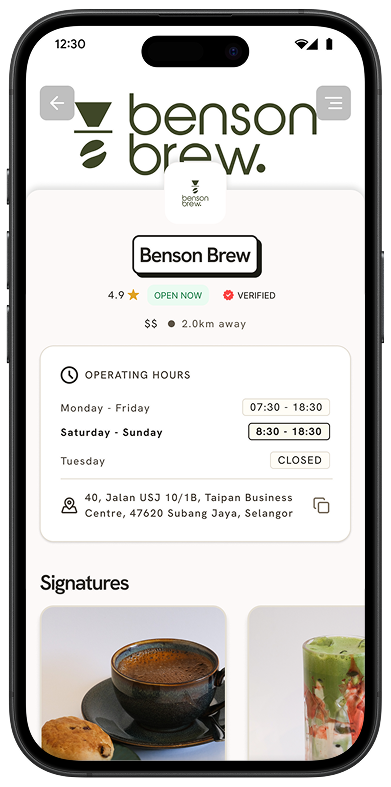 Benson Brew storefront